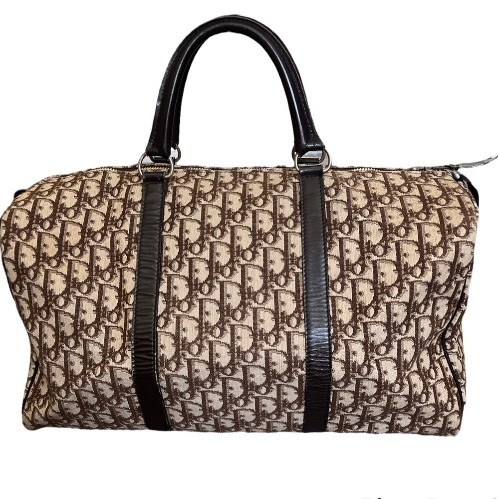 AUTHENTIC Christian Dior brown Monogram trotter/duffel bag (Vintage)